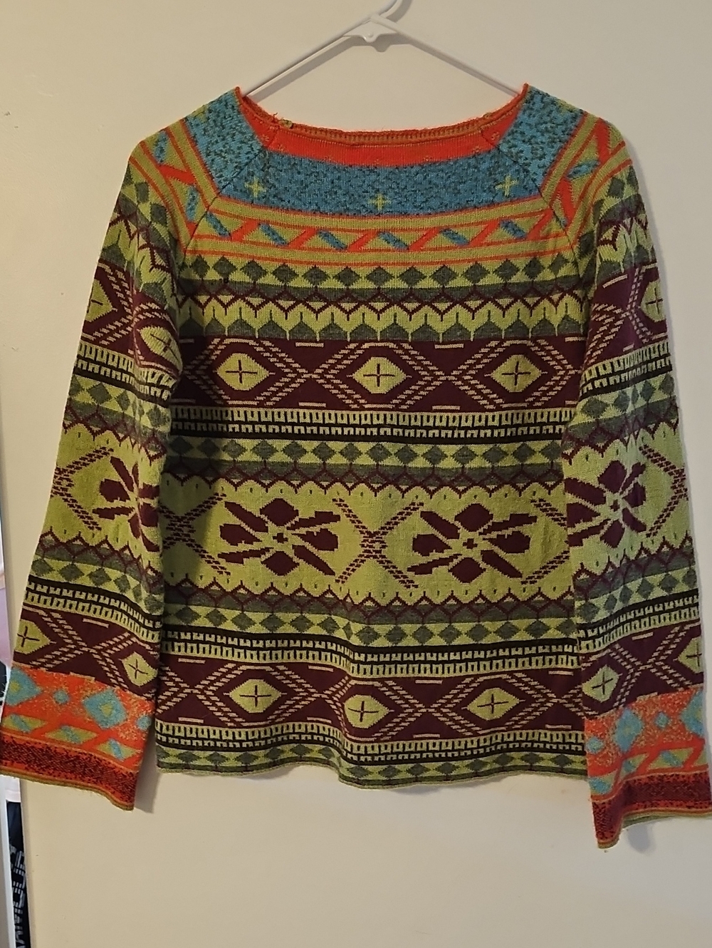 Geometric Knit Sweater Women's Size Small